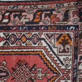 Handmade vintage Persian Hamadan rug 93cm x 196cm 1970s