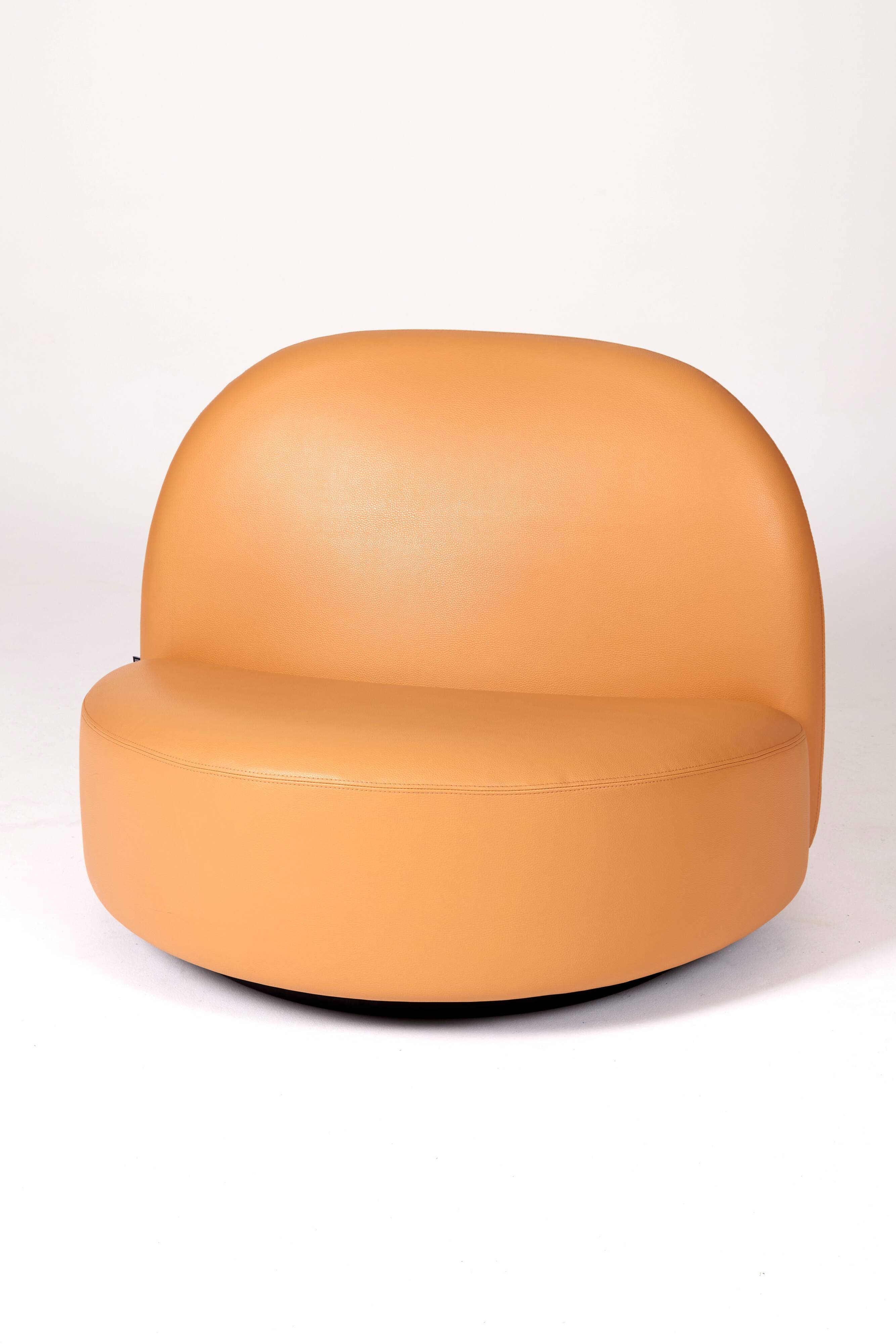 Fauteuil en cuir Elysée par Pierre Paulin édition Ligne Roset