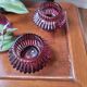 Lot de 2 bougeoirs en verre violet