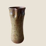 Vintage vase with handle in pyrite stoneware