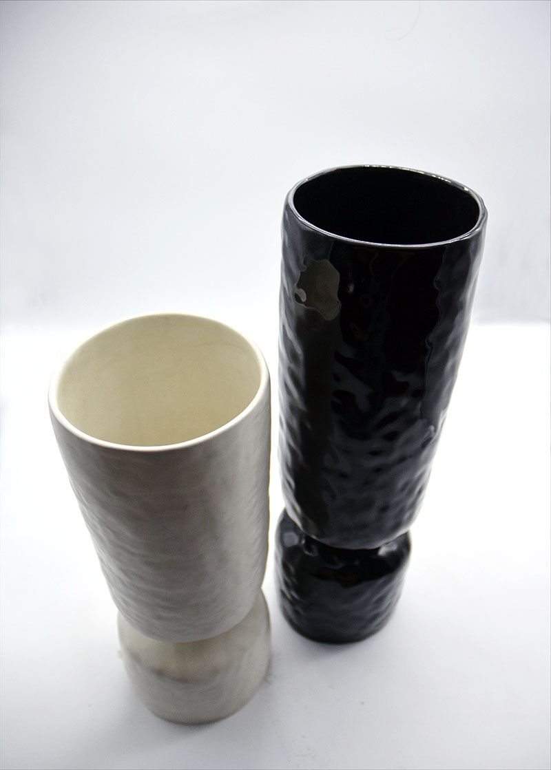 Pompeo Pianezzola pair of ceramic vases from Nove 1970s