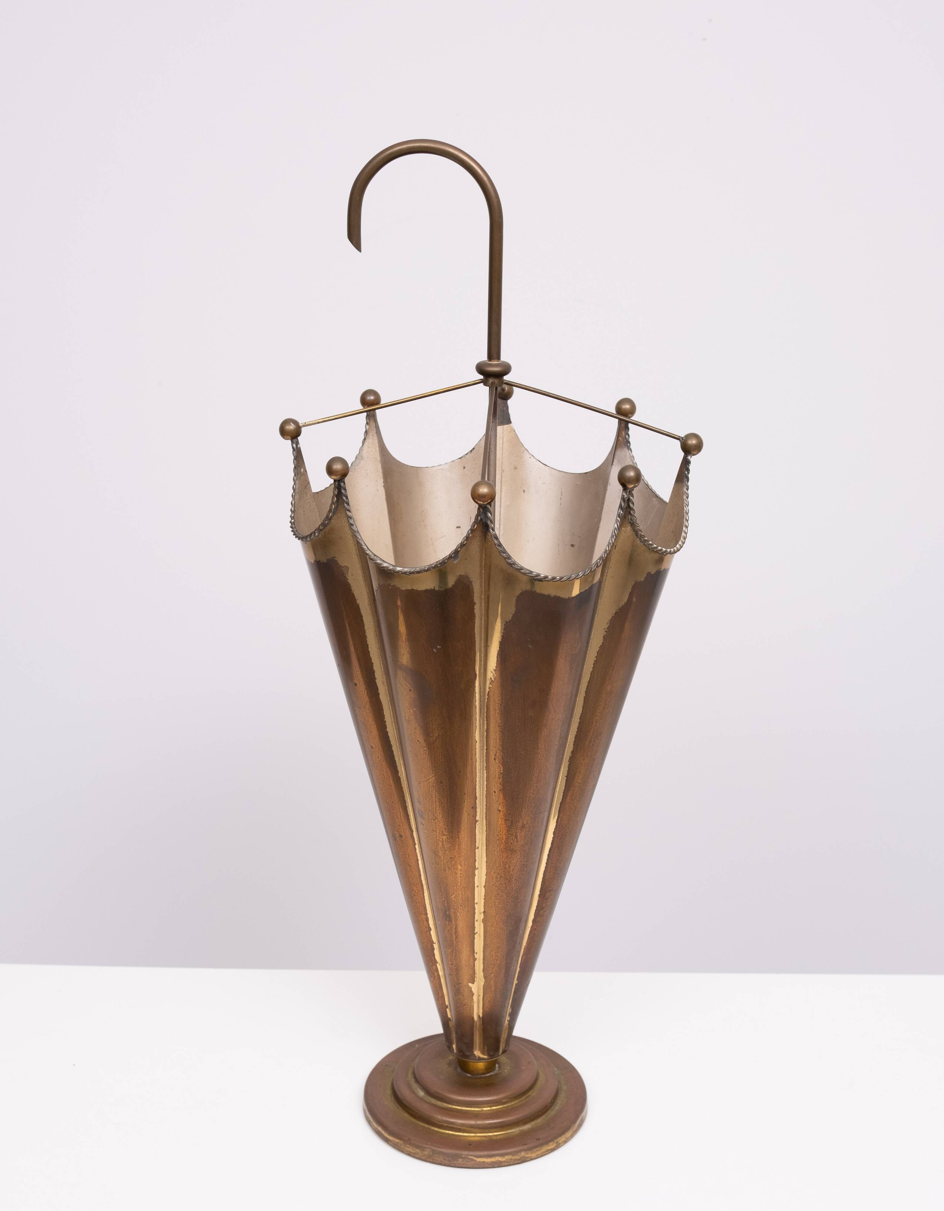 Brass Umbrella Umbrella stand 1950s France