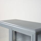 Vintage industrial display cabinet