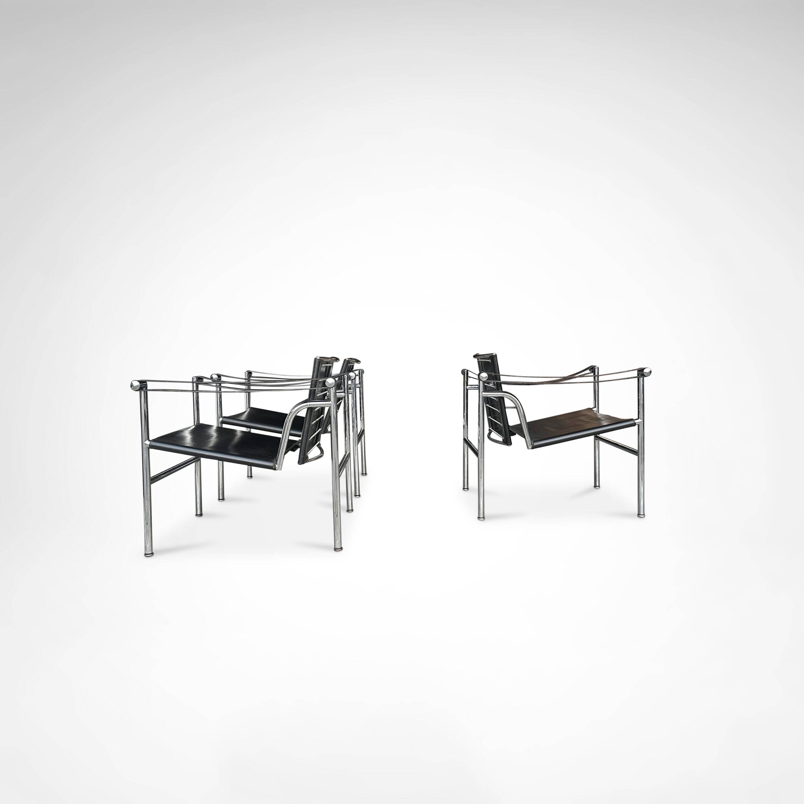 LC1 vintage armchair by Le Corbusier et al for Cassina, set of 3