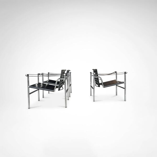 Fauteuil vintage LC1 par Le Corbusier et al pour Cassina, ensemble de 3