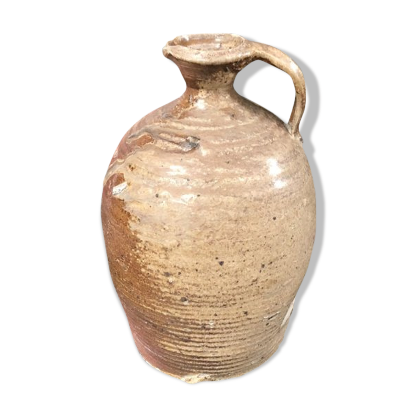 Old varnished sandstone jug