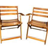 Set of two folding armchairs from the Reguitti brand