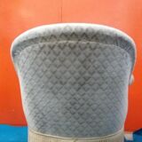 Grey velvet toad chair