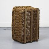 Antique industrial factory wicker basket