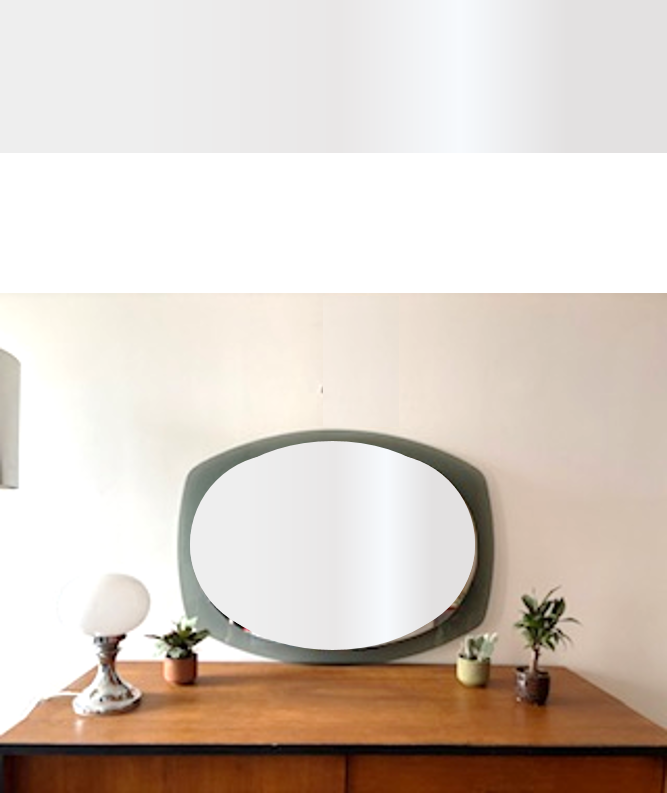 Miroir Veca en verre fumé, Italie 1970