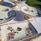 Clairefontaine earthenware plate and fruit bowl set, Saxe model