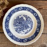 4 Staffordshire England “countryside” dinner plates