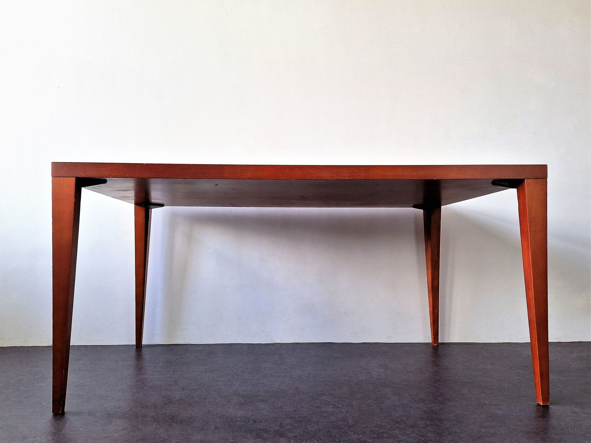 Table à manger en bois d’acajou, années 1980