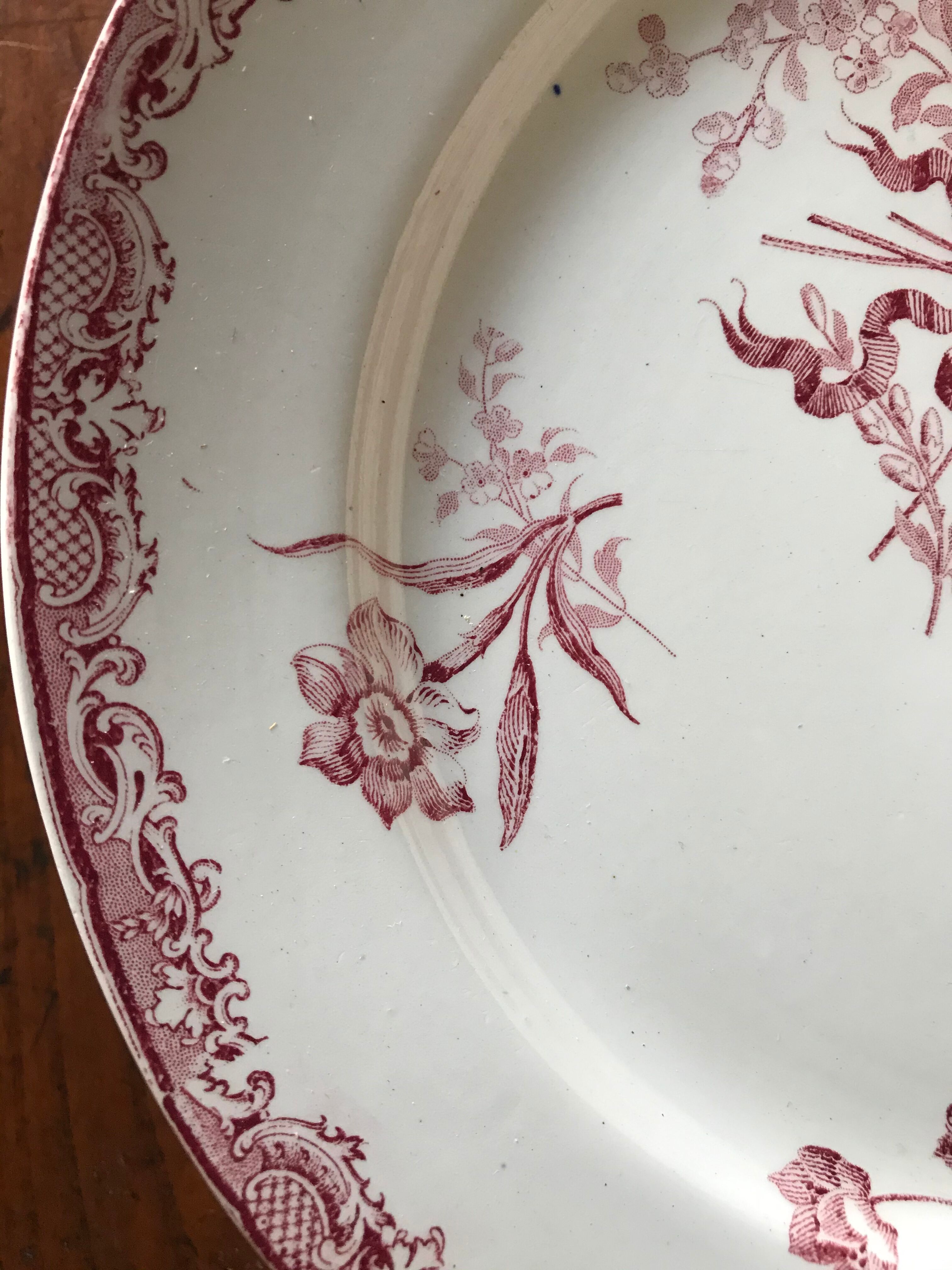 Eight plates Sarreguemines