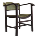 Art Deco Armchair in Black Lacquered Wood and Green Velvet, Belgium 1930s