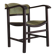 Art Deco Armchair in Black Lacquered Wood and Green Velvet, Belgium 1930s