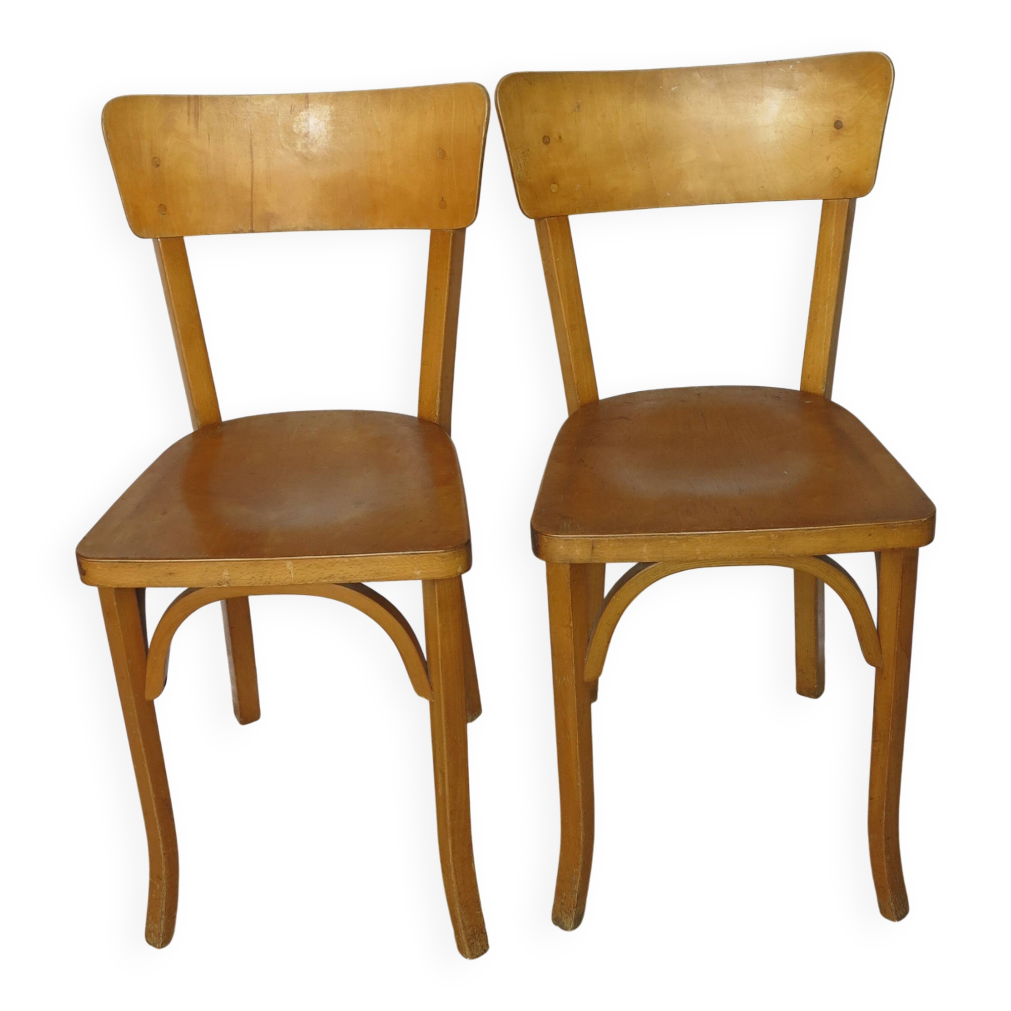 Pair of Baumann bistro chairs