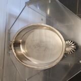 Hollow plate in silver metal