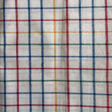 Multicolored tablecloth with vintage checkered