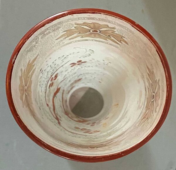 Vase Cornet ''Printemps'' F. T. Legras décors Japon cristallerie St Denis 1900