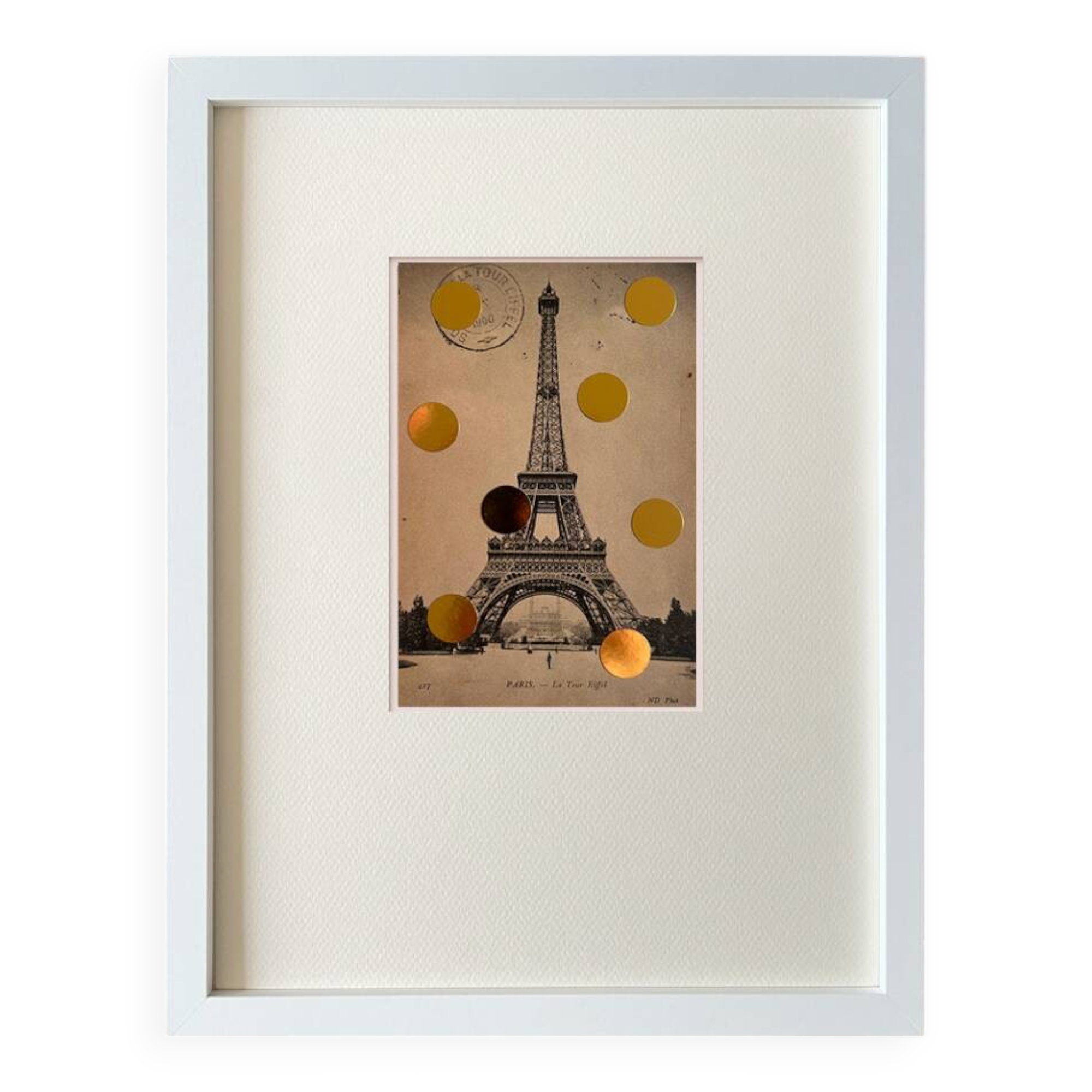 Paname - Collage on postcard