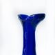 Vase poisson en verre bleu