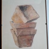 1 set of 2 very original illustrations signed Baudry