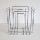 Vintage design chrome metal magazine rack