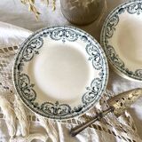 Antique Terre de Fer deep plates, early 20th century