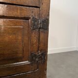 Large English sideboard, dresser, solid oak buffet George II 18th century.