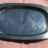 Scandinavian stainless steel tray rectangle rounded edges