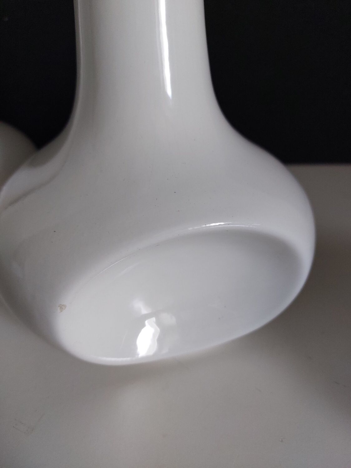 Vintage white ceramic vases