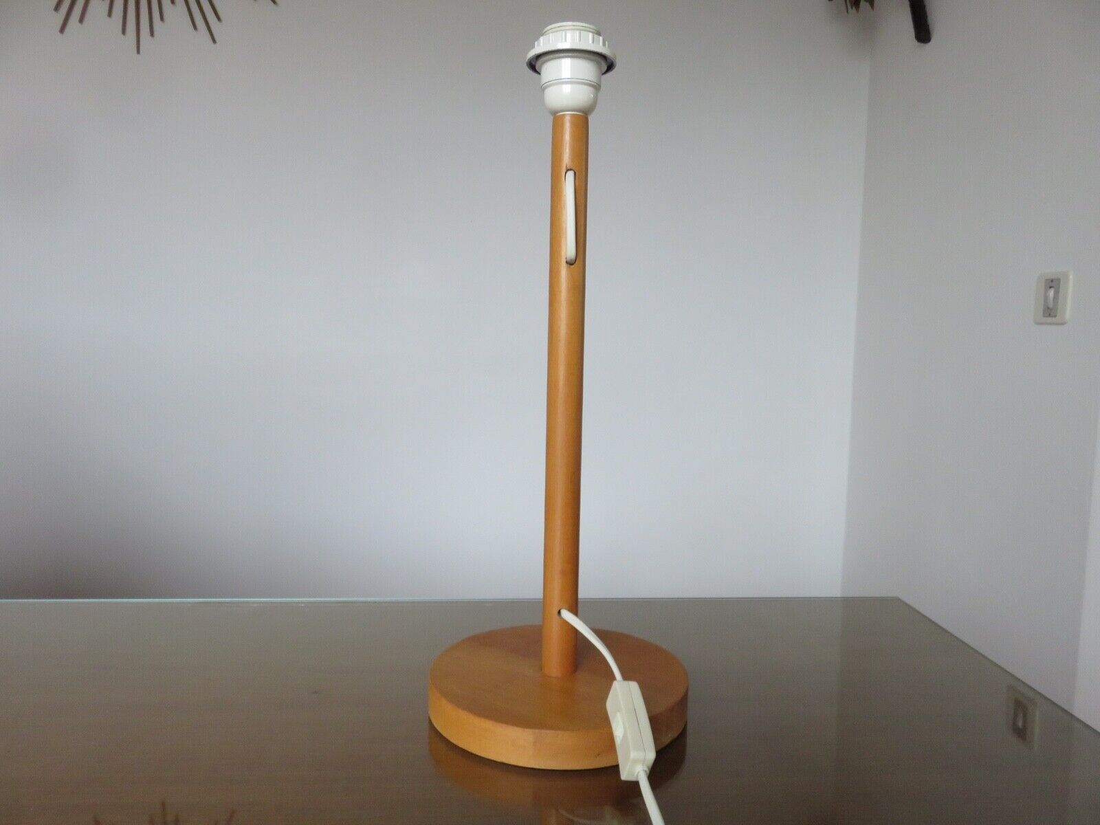Scandinavian wooden lamp Denmark 1980