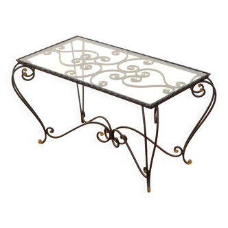 Wrought iron coffee table 1950