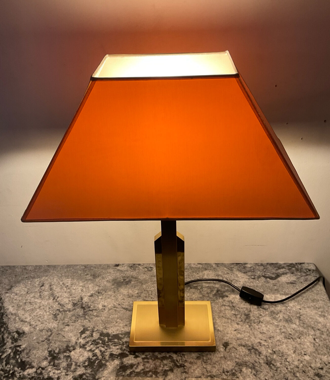 Lampe Deknudt en laiton style Hollywood Regency des années 70