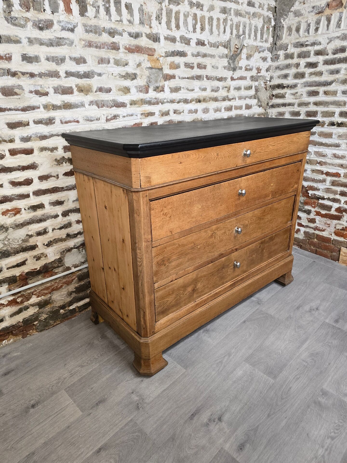 19th-century oak commode