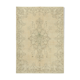 Handwoven unique anatolian beige carpet 212 cm x 300 cm
