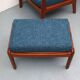 1960s armchair + ottomane teak, Ole Wanscher for Cado
