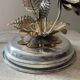 Vintage Franco Italy lamp with silver and gold metal flowers