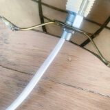 Mother-of-pearl and brass wall lamp