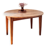 Table à manger ronde pliante en bois massif