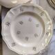 Sarreguemines set of 12 flat plates model Raphaël or flowers of F