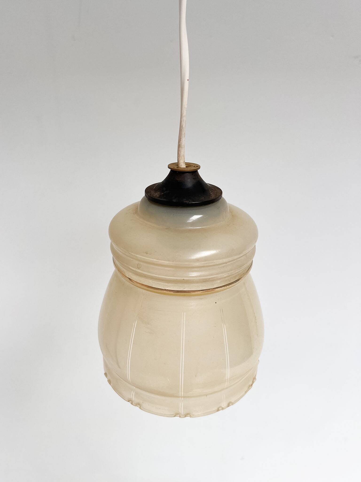 Lampe de plafond vintage nacrée, années 1960