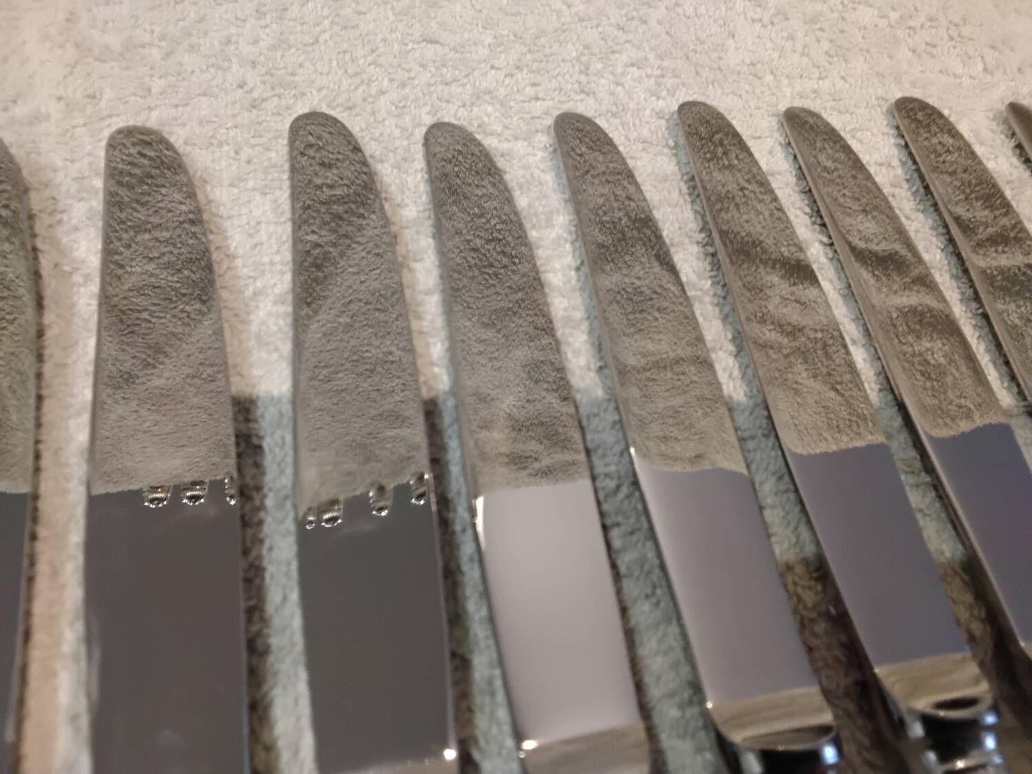 12 silver-plated dessert knives by Christofle Malmaison