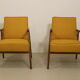 Pair of Scandinavian armchairs 1960 curved armrests. Ref Mimosa