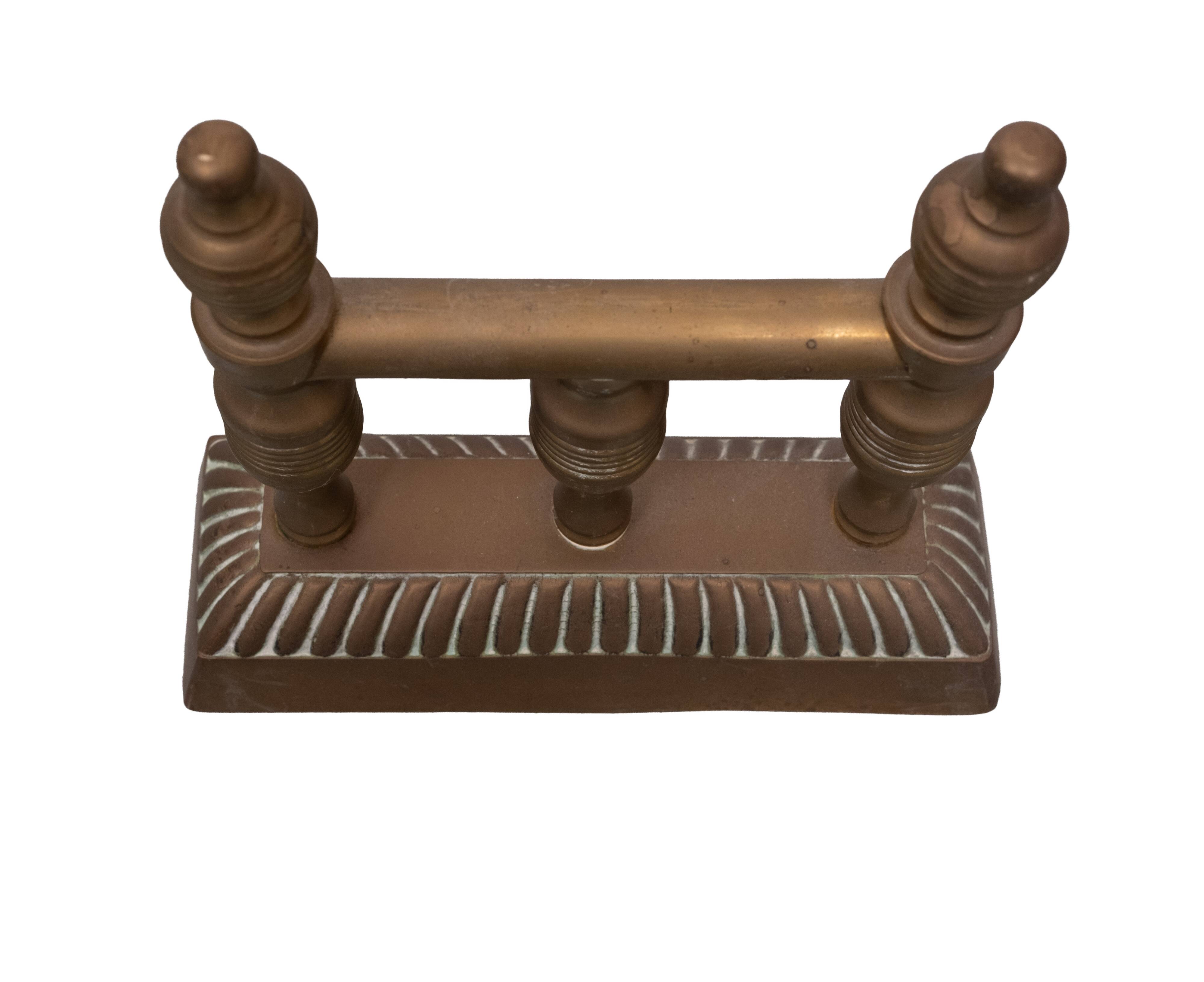 Antique Brass Fireplace Tools 19th Century