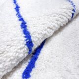 Authentic Beni Ouarain Berber rug with Majorelle blue patterns