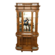 Vestiaire Napoléon III en noyer fin 19e, 3 miroirs, marbre