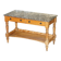 Victorian writing desk or console from 1880 in satin wood and marble.