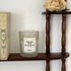 Turned wood wall shelf